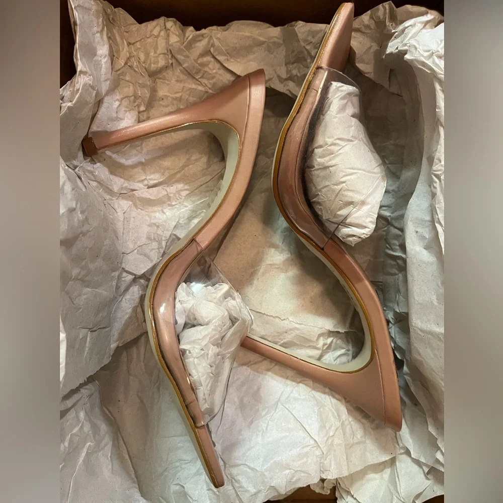 STEVE MADDEN Signal Clear Peep Toe Stiletto Heels Sexy Women’s Sz 8.5 NIB